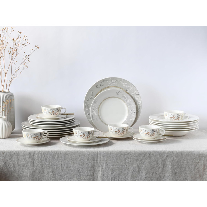 Набор посуду на 6 персон, 30 предметів, білий Palacio Creatable