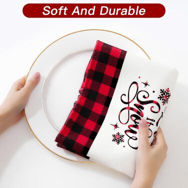 Набір з 4 різдвяних кухонних рушників 45 x 65 см, набір O Ohok