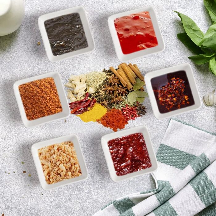 Набір із 10 соусниць білі TESSTSY