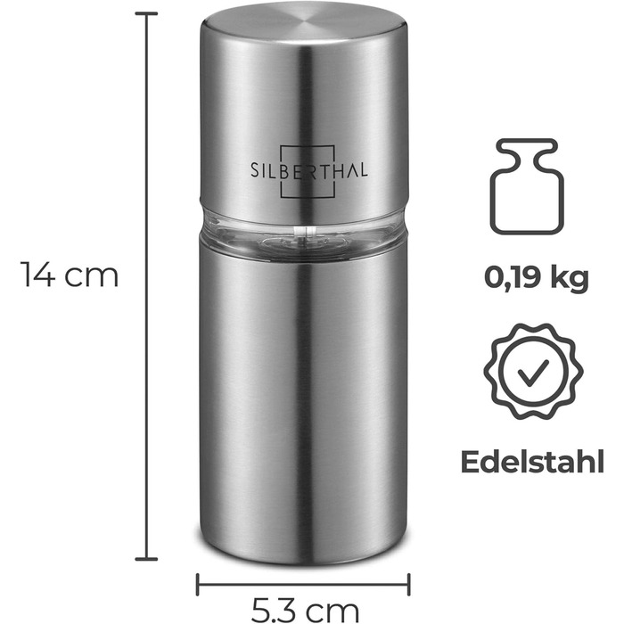 Млин для мускатного горіха для дрібного помелу Silberthal