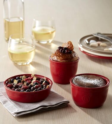 Блюдо для крем-брюле 13 см, набір 2 предмети, бежевий Emile Henry