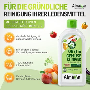 Засоби для миття овочів та фруктів 500 мл AlmaWin