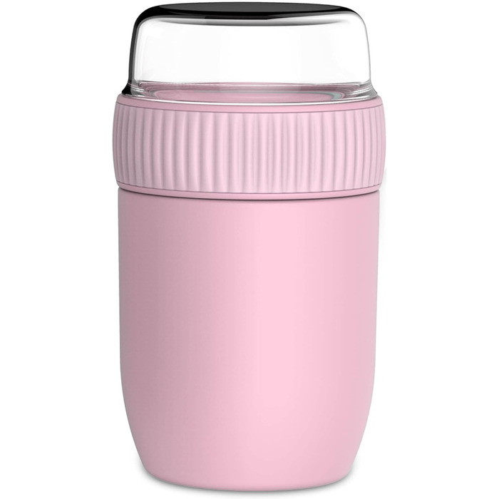 Контейнер для їжі для дому та в дорозі 600 мл рожевий Coninx