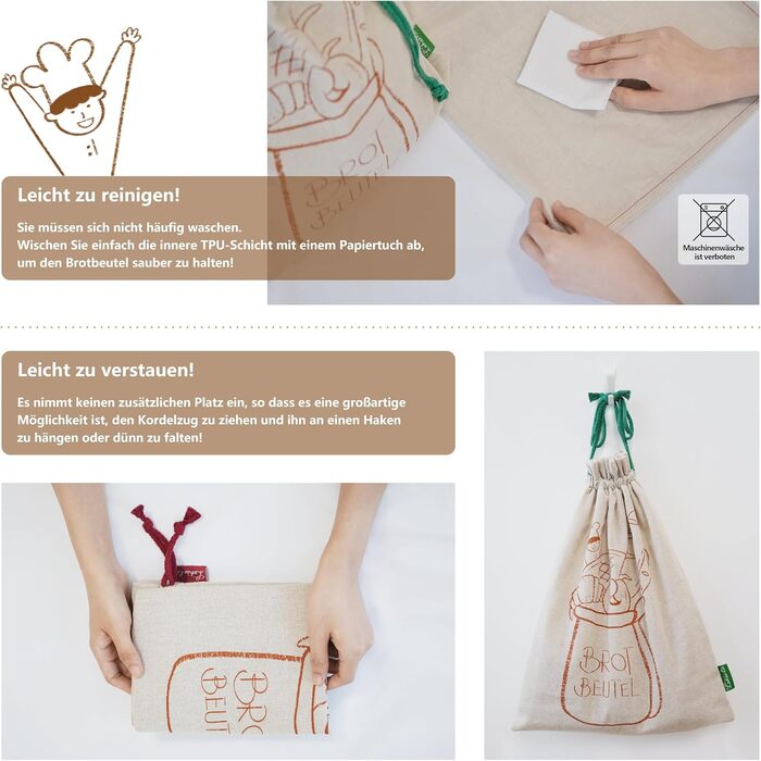 Мішок для хліба 43 х 33 см, набір 2 предмети Feherlo