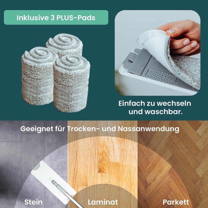 Набір швабри з відром 140 см сірий WONDERHOME