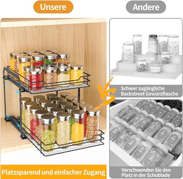 Висувна стійка для спецій дворівнева 23,2 х 26,4 х 23 см MAYZOLOP