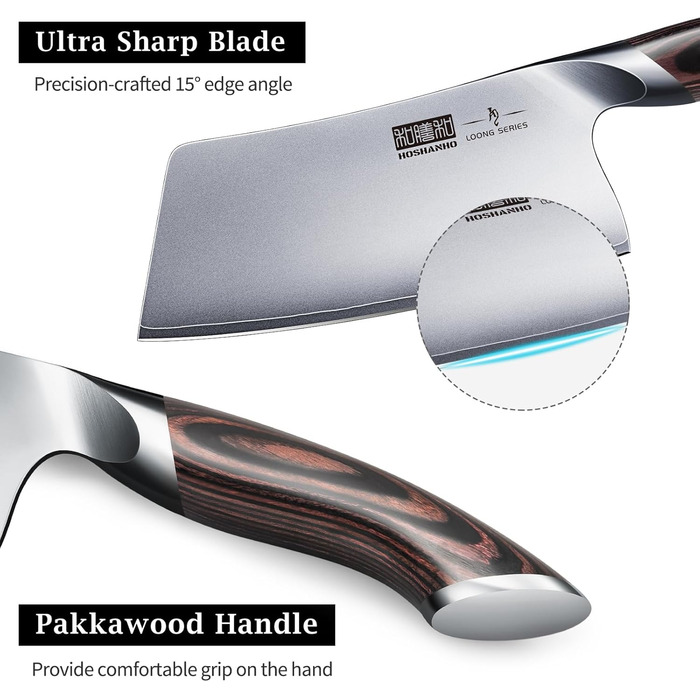 Набір ножів з 16-TLG, японський набір ножів для шеф-кухаря Багатофункціональний набір ножів з нержавіючої сталі AUS-10, надгострий набір кухонних ножів з точилкою (ніж для нарізки 18 см)