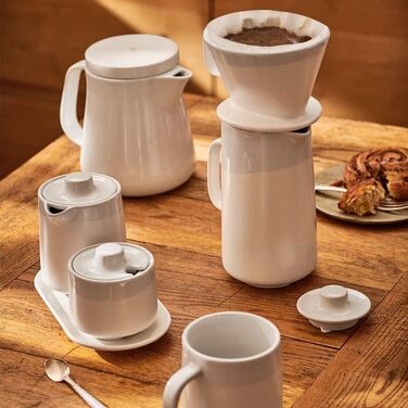 Кавник 700 мл, з фільтром для ручного заварювання, керамічний, білий Tchibo