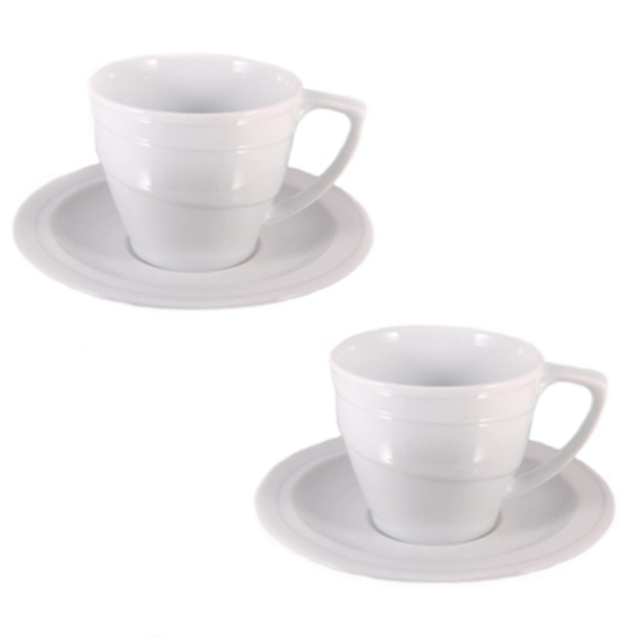 Набір чашок із блюдцем BergHOFF Hotel, фарфор, 260 мл, 2 шт.