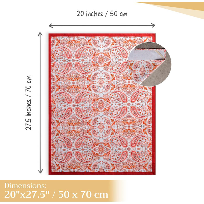 Набір із 3 багатоцільових кухонних рушників Барних рушників День подяки/Різдво (50 см x 70 см) (02 - Схід, 50 x 70 см (Набір із 3 шт.)), 39 Hermine Noel