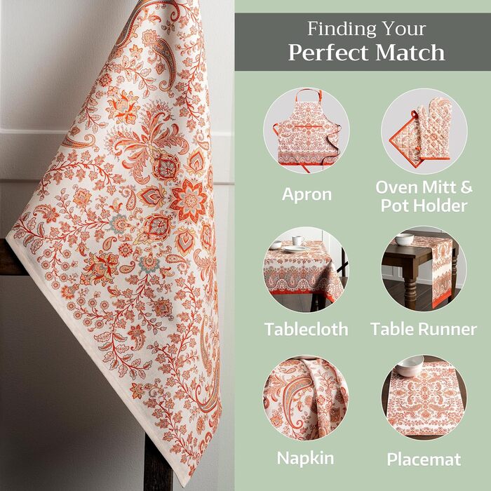 Набір із 3 багатоцільових кухонних рушників Барних рушників День подяки/Різдво (50 см x 70 см) (24 - Кашемір, 50 x 70 см (Набір із 3 шт.)), 39 Hermine Noel