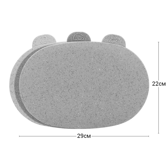 Набір обробних дощок Fissman 29х22 см пластик 3 предмети (8014)