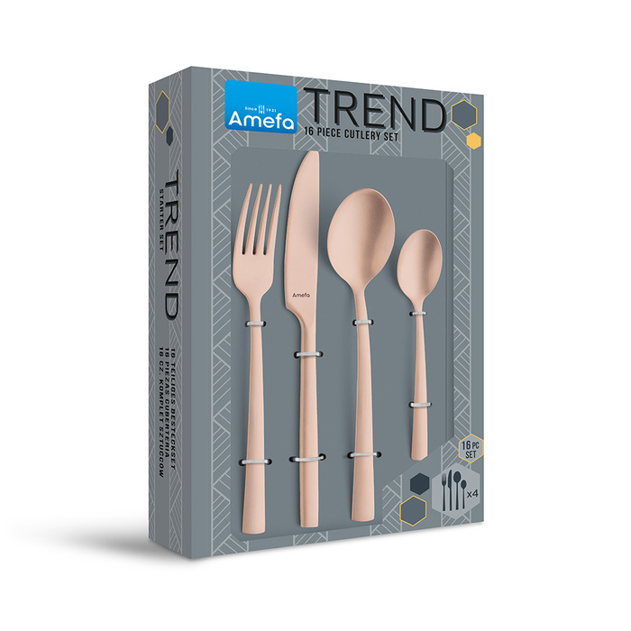 Набір столових приборів 16 предметів Manille Copper Amefa