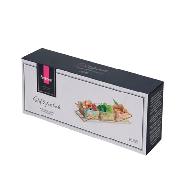 Менажниця на металевій підставці 3 секції по 280 мл 32 x 11,5 x 5,3 см Fissman