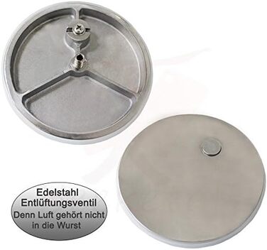 Професійна машина для наповнення гастроковбаси Beeketal &39MT07&39 (7 літрів), протестована SGS, наповнювач для ковбас з 2-швидкісним повністю металевим редуктором і рукояткою, сталевий корпус (пофарбований у червоний колір), включаючи 4 насадки для з