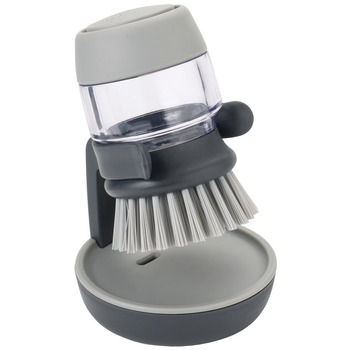 Щітка для миття посуду з дозатором миючого засобу сіра Palm Scrub Joseph Joseph