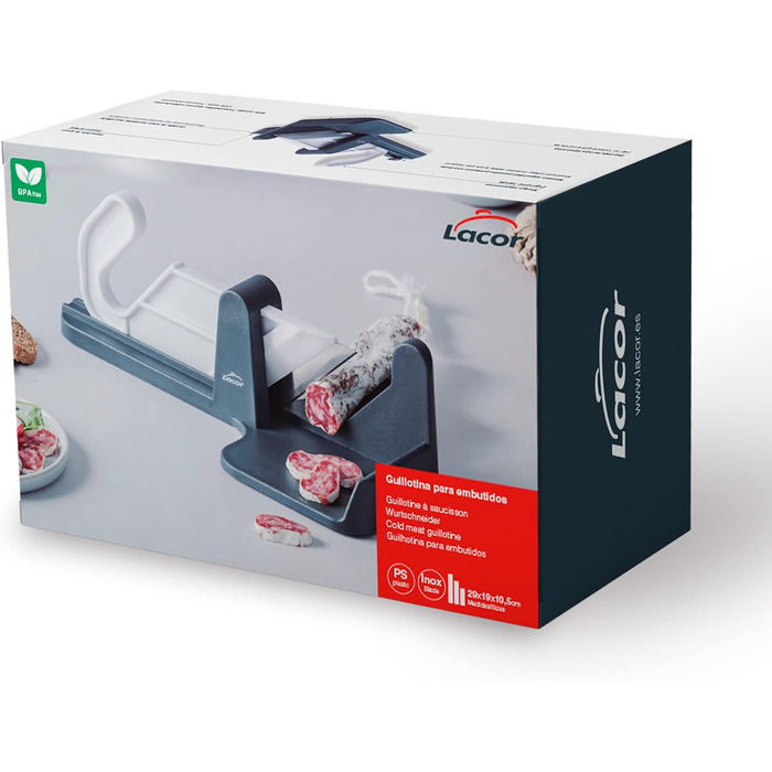 Слайсер для колбас, лезвие из нержавеющей стали, 29 x 19 x 10,5 см, серый LACOR