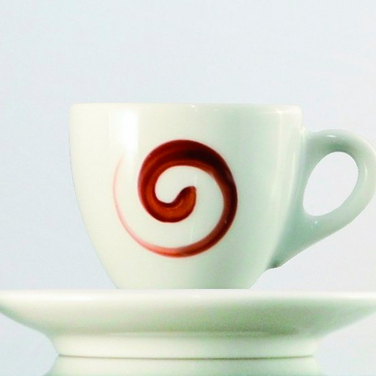 37175 Чашка espresso 75 мл Aria Black 'Verona Millecolori Hand Painted Aria Black with Staffage Blac