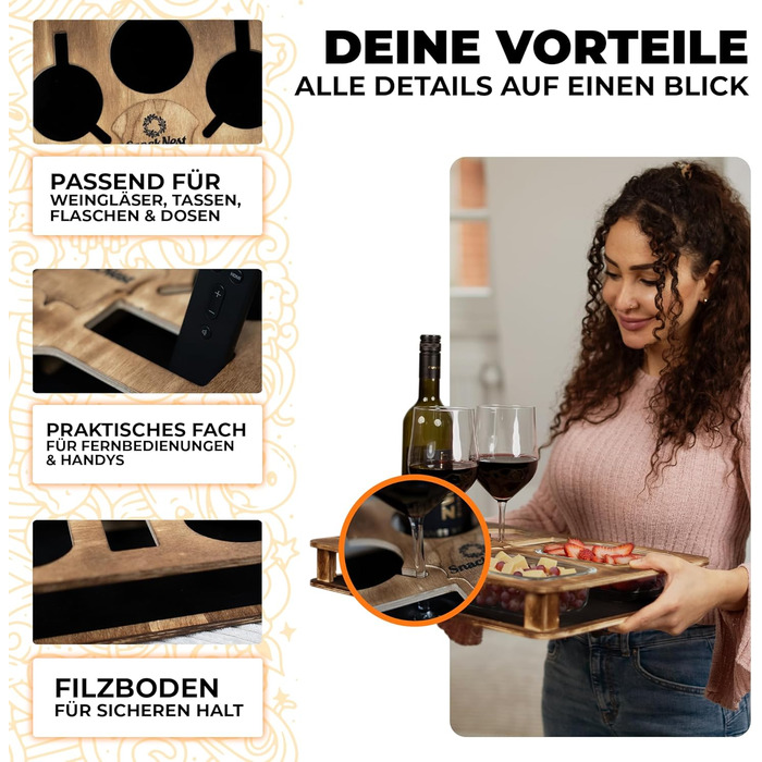 Преміальний дерев'яний органайзери для снеків 32 х 45 см SnackNest