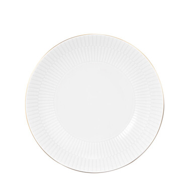 Супова тарілка 21 см, біла із золотистим обідком Amina Goldrand Seltmann Weiden