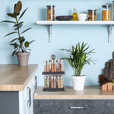 Обертова підставка на 16 баночок для спецій Relaxdays