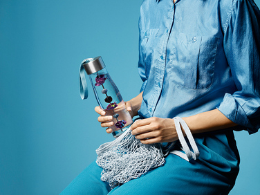 Пляшка 750 мл прозора / світло-синя MyFlavour Eva Solo