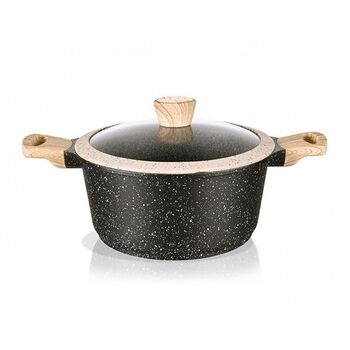 Каструля з кришкою Fissman SPOTTY STONE 28x12,5 см на 6,4 л (4426)