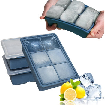 Форма для льоду 3 шт на 6 відділень синій LessMo