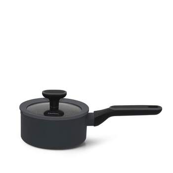 Ківш Fissman LAURA 16x7,9 см / 1,4 л зі скляною кришкою алюміній з антипригарним покриттям (14475)