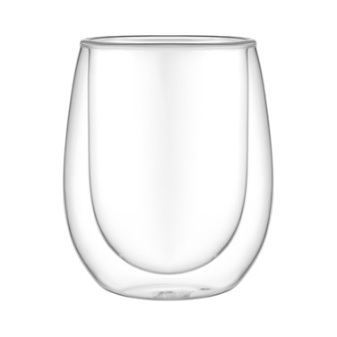 ARDESTO Набір чашок з подвійними стінками, 350мл, 2шт, боросилікатне скло, прозорий