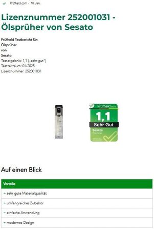 Набір з 2 розпилювачів олії та оцту 80 мл з тримачем SESATO