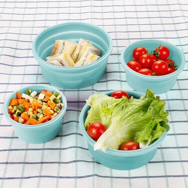 Круглі силіконові складні контейнери для зберігання 4 шт Virklyee