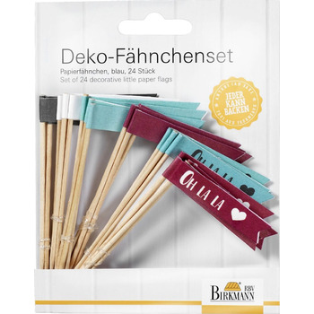 Набір декоративних прапорців, 24 шт, Oh la la RBV Birkmann