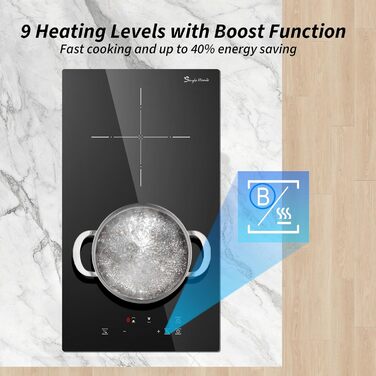 Вбудована індукційна варильна поверхня на 2 конфорки 3500 Вт singlehomie