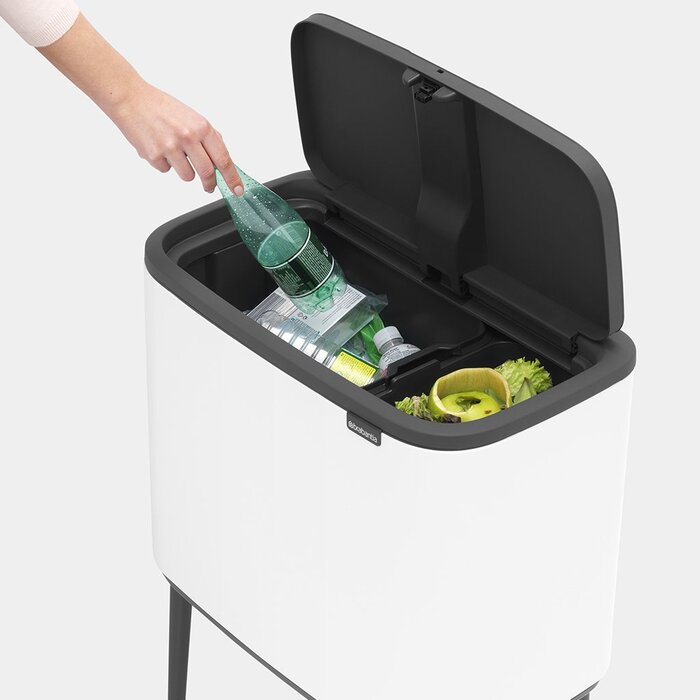 Сміттєвий бак 11 + 23 л білий Bo Touch Bin Brabantia