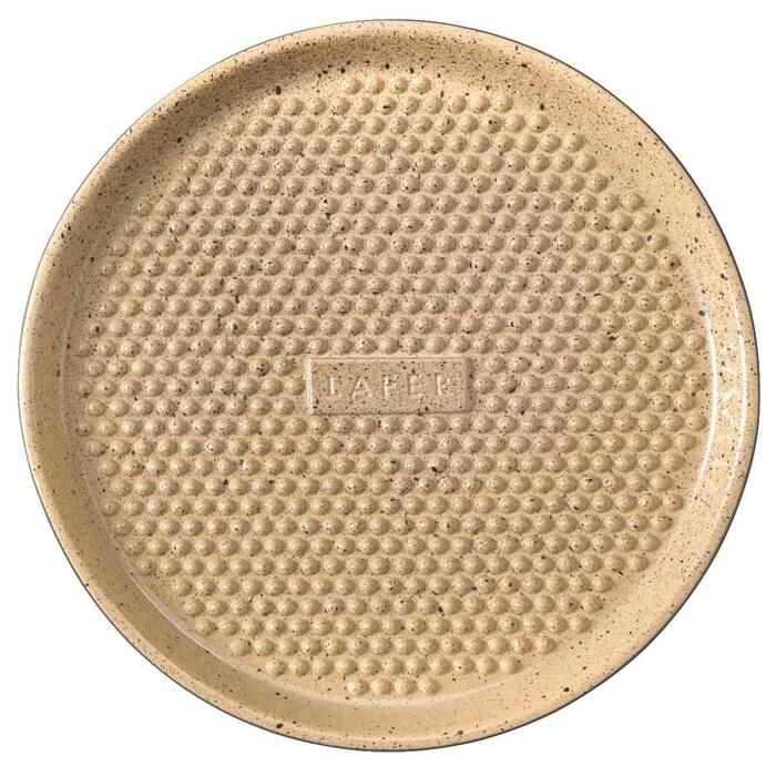 Блюдо для гриля з круглої гратами кругле, 31,5 см, бежеве / чорне, Lafer BBQ Römertopf