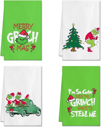 Набір з 4 різдвяних кухонних рушників 45 x 65 см, набір L Ohok