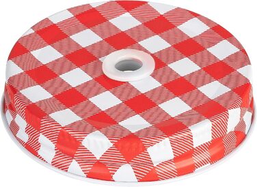 Набор из 6 стаканов для питья с крышкой 450 мл красный gouveo