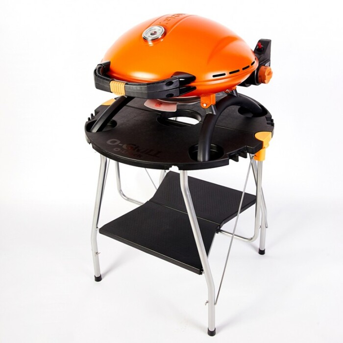 Портативный переносной газовый гриль O-GRILL 900, оранжевый+шланг в подарок! Код: 009064