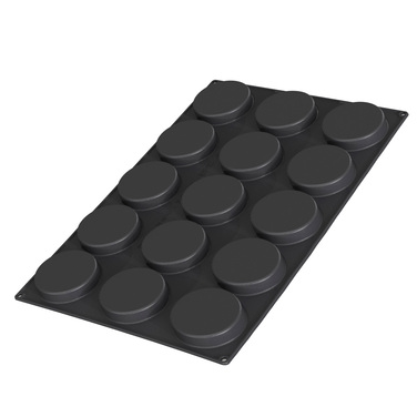 SQ074/YL Форма силіконова 600x400 мм,  'діско' d 100 h 20 mm, 155 ml x 15 tot. 2325 ml;