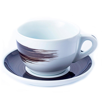 35132 Чашка cappucino large 260 мл Black stroke B 'Verona/Palermo Millecolori Hand Painted Single Br