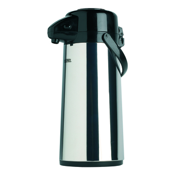 Термос THERMOS PUMP со стеклянной колбой, помповый, стальной, 1,9 л