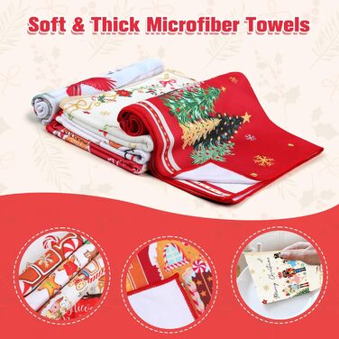 Набір з 2 різдвяних кухонних рушників 60 x 40 см Собачки Arquiel