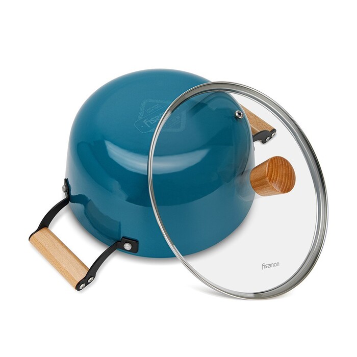 Каструля зі скляною кришкою 24 см 4 л Seagreen Fissman