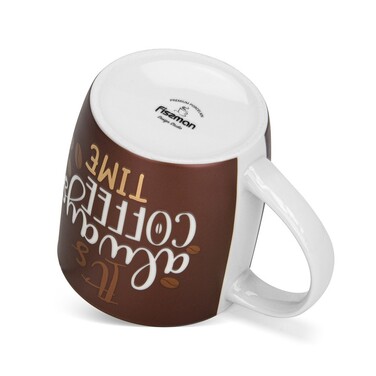 Набір з 2-х кухлів Fissman 310 мл IT'S ALWAYS COFFEE TIME порцеляна (3712)