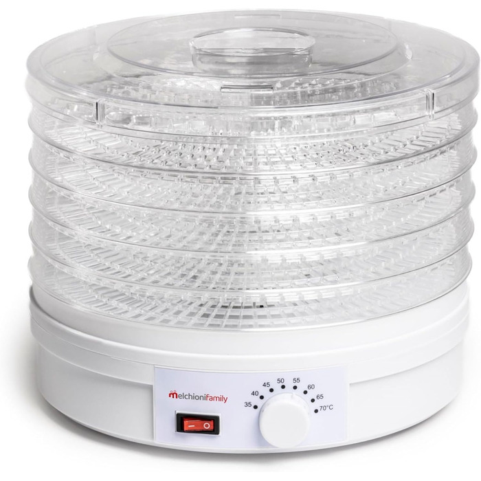 Дегідратор на 5 полиць 250 Вт, білий Melchioni