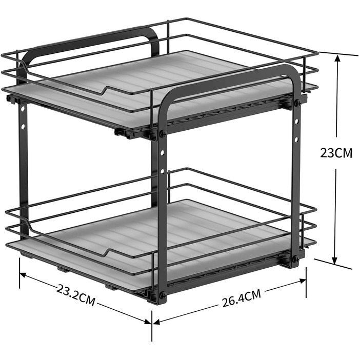 Висувна стійка для спецій дворівнева 23,2 х 26,4 х 23 см MAYZOLOP