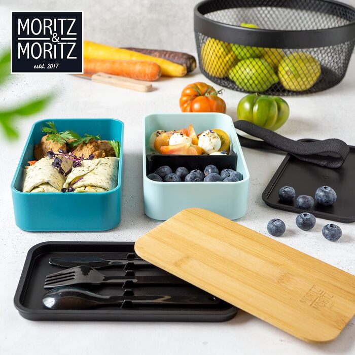 Ланч-бокс подвійний, синій ToGo Moritz & Moritz