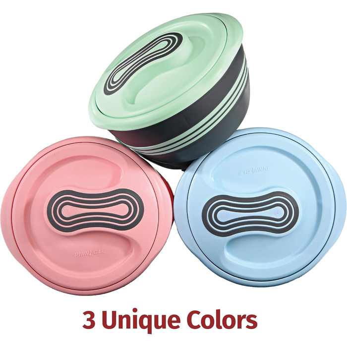 Набір з 3 термоконтейнерів з кришками, рожевий Pinnacle