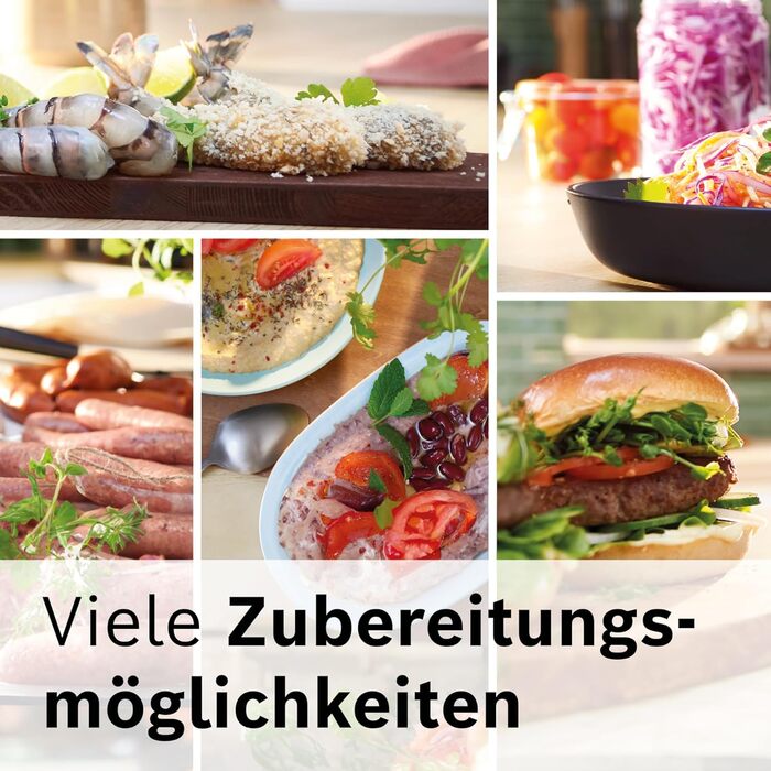 М'ясорубка 1900 Вт з насадкою для ковбас, біла Serie 4 Bosch